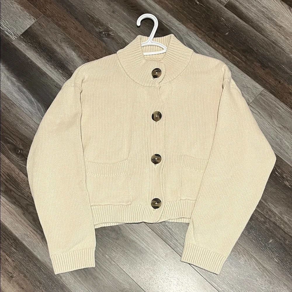 Part Two Cream Button-Up Cardigan - Picture 1 of 4